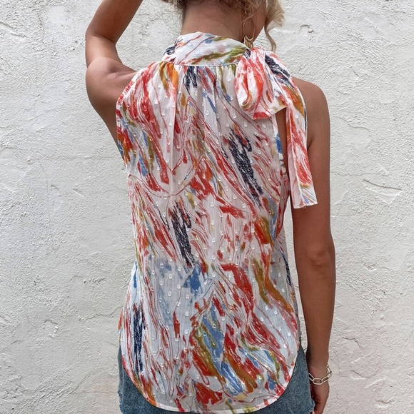 Tie dye Swiss Dot Halter Top - Picture 5 of 5